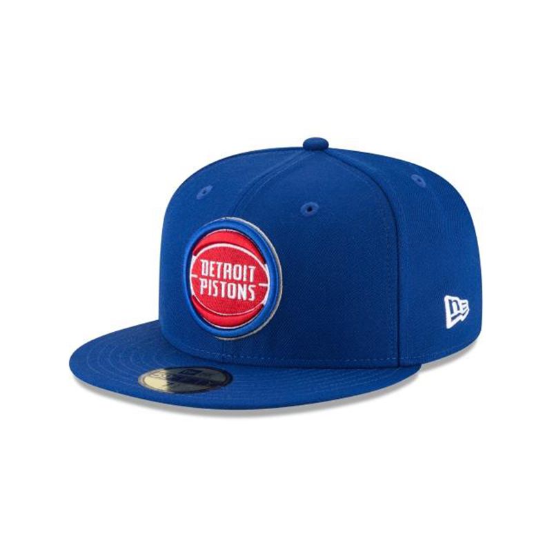 NBA Detroit Pistons Wool Standard 59Fifty Fitted (HIX6100) - Blue New Era Caps